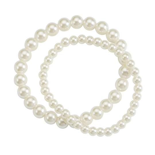 Pearlux Pearl Bracelet Duo Set