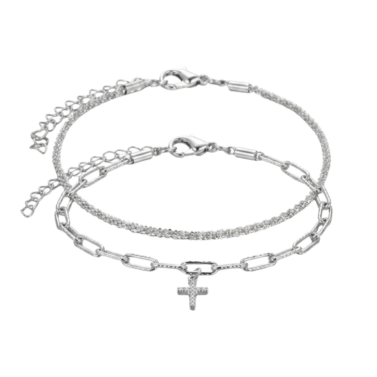 Madreperla Cross Bracelet Set