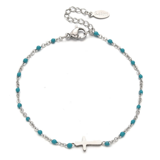 Delicate Minimalist Cross Bracelet