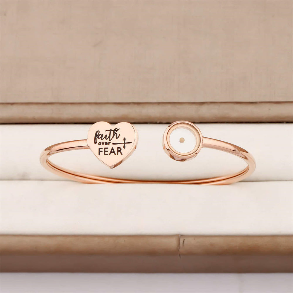 3-Color Faith Over Fear Mustard Seed Bangle: A Steady Reminder of Hope