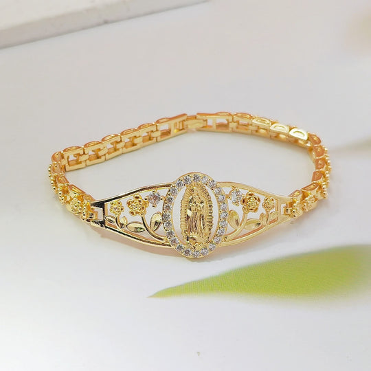 Golden Filigree Our Lady Bracelet Collection: A Symbol of Maternal Grace and Protection