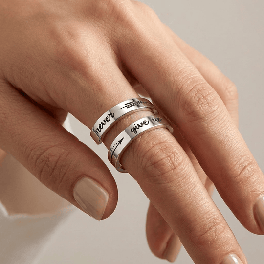 NEVER GIVE UP RING