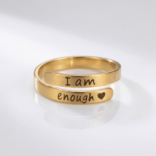 I AM ENOUGH RING - (ADJUSTABLE)