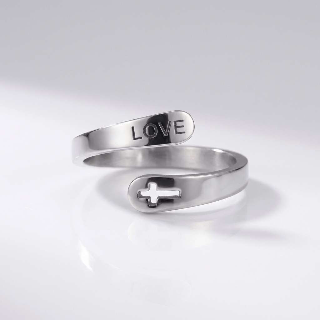 HOLY LOVE CROSS RING - (ADJUSTABLE)