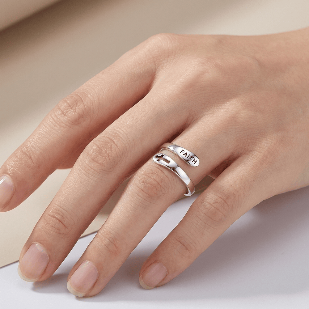 SACRED FAITH RING - (ADJUSTABLE)