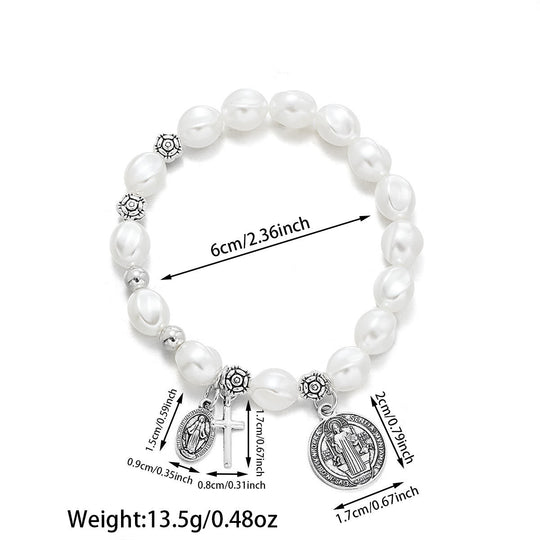 Our Lady Miraculous Medal St. Benedict Bracelet