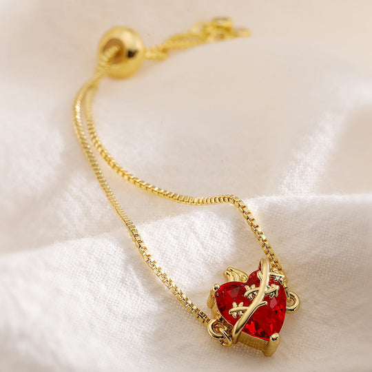 Elegant Sacred Heart Devotion Bracelet: Embodying Christ's Love And Spiritual Strength