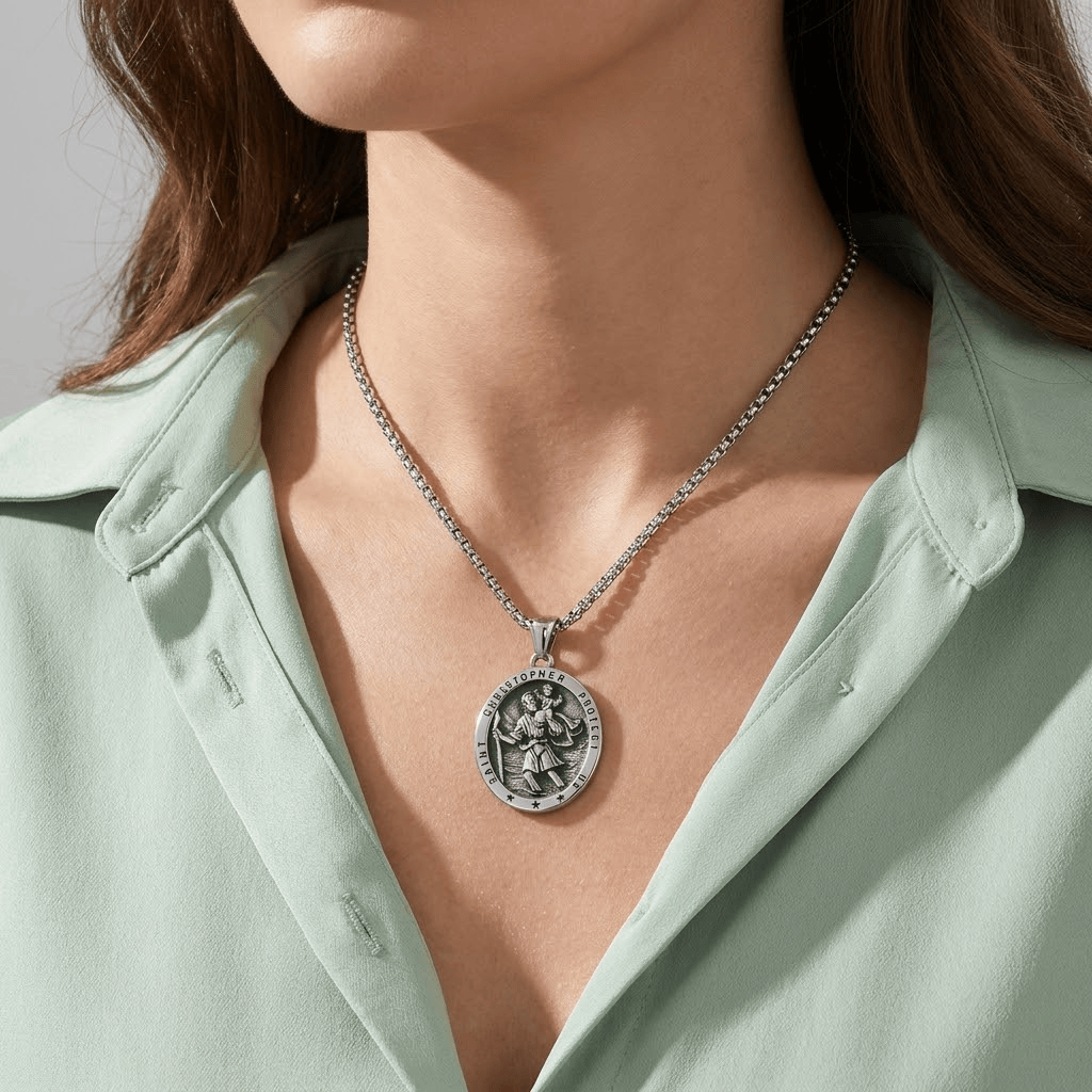 ST. CHRISTOPHER MEDAL NECKLACE