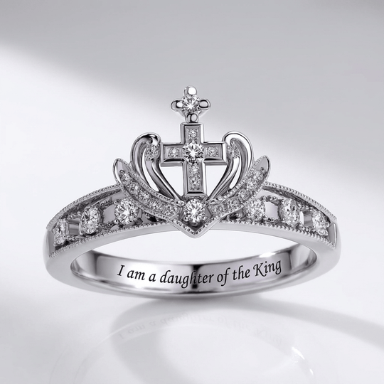 I AM DAUGHTER OF THE KING SILVER RING