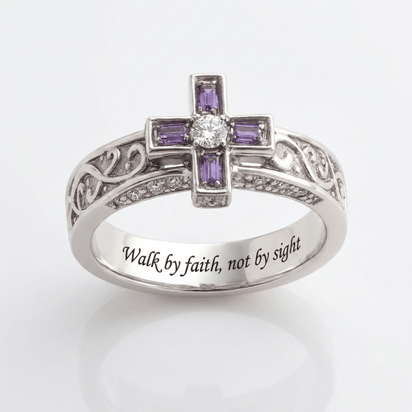 Walk by Faith Not by Sight Ring