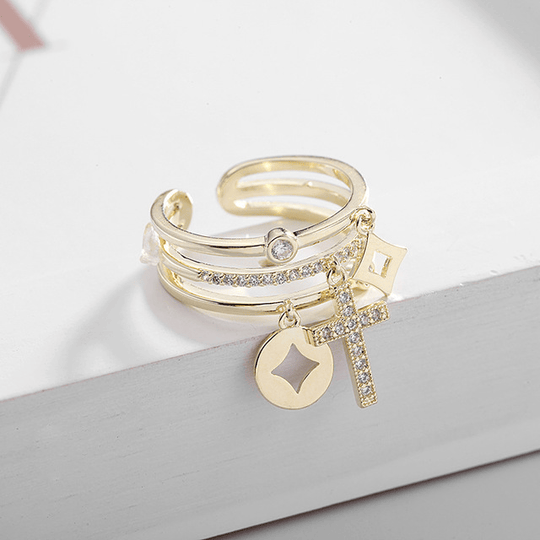 BLESSED LAYERS SILVER RING - (ADJUSTABLE)