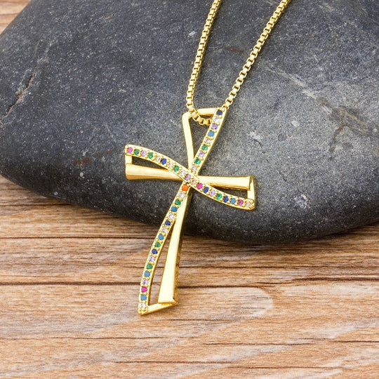 COLORFUL ZIRCON GEMSTONE NECKLACE