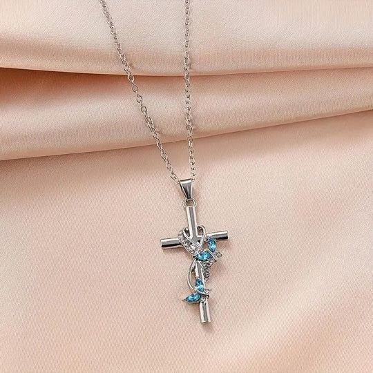 BUTTERFLY CROSS ELEGANT NECKLACE
