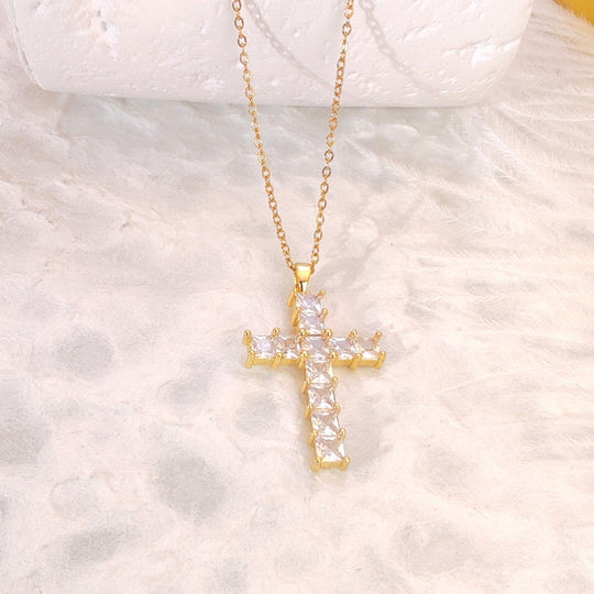 LUXURY LIGHT CROSS NECKLACE