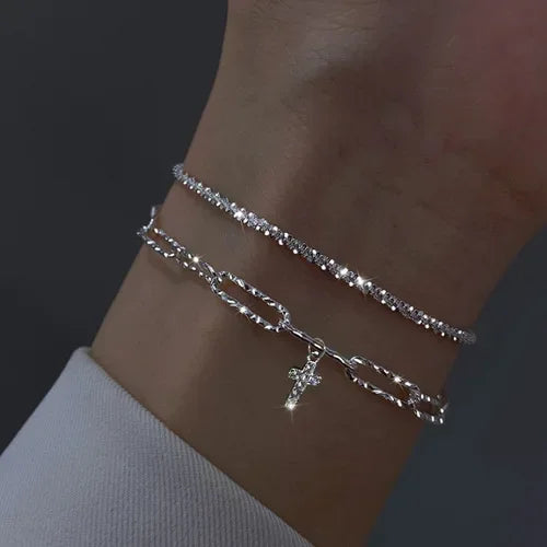 Madreperla Cross Bracelet Set