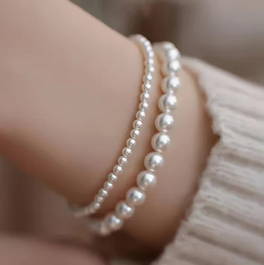 Pearlux Pearl Bracelet Duo Set