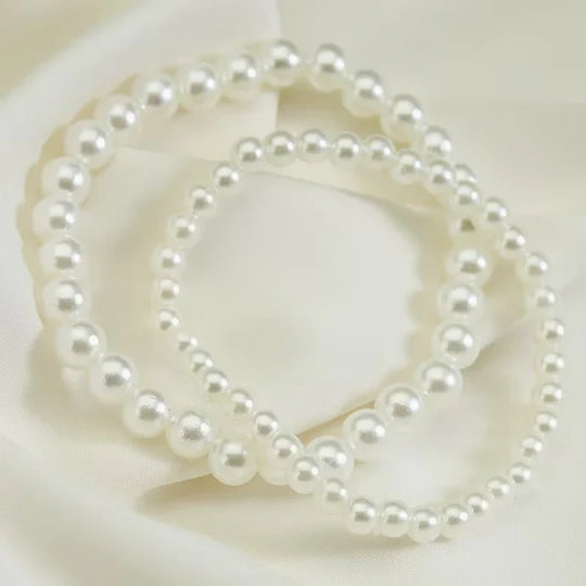Pearlux Pearl Bracelet Duo Set
