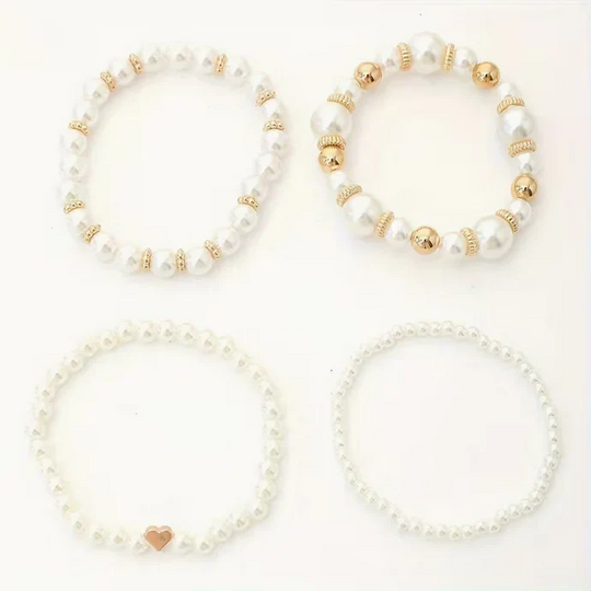 Serenity Pearl Bracelet Set of Four