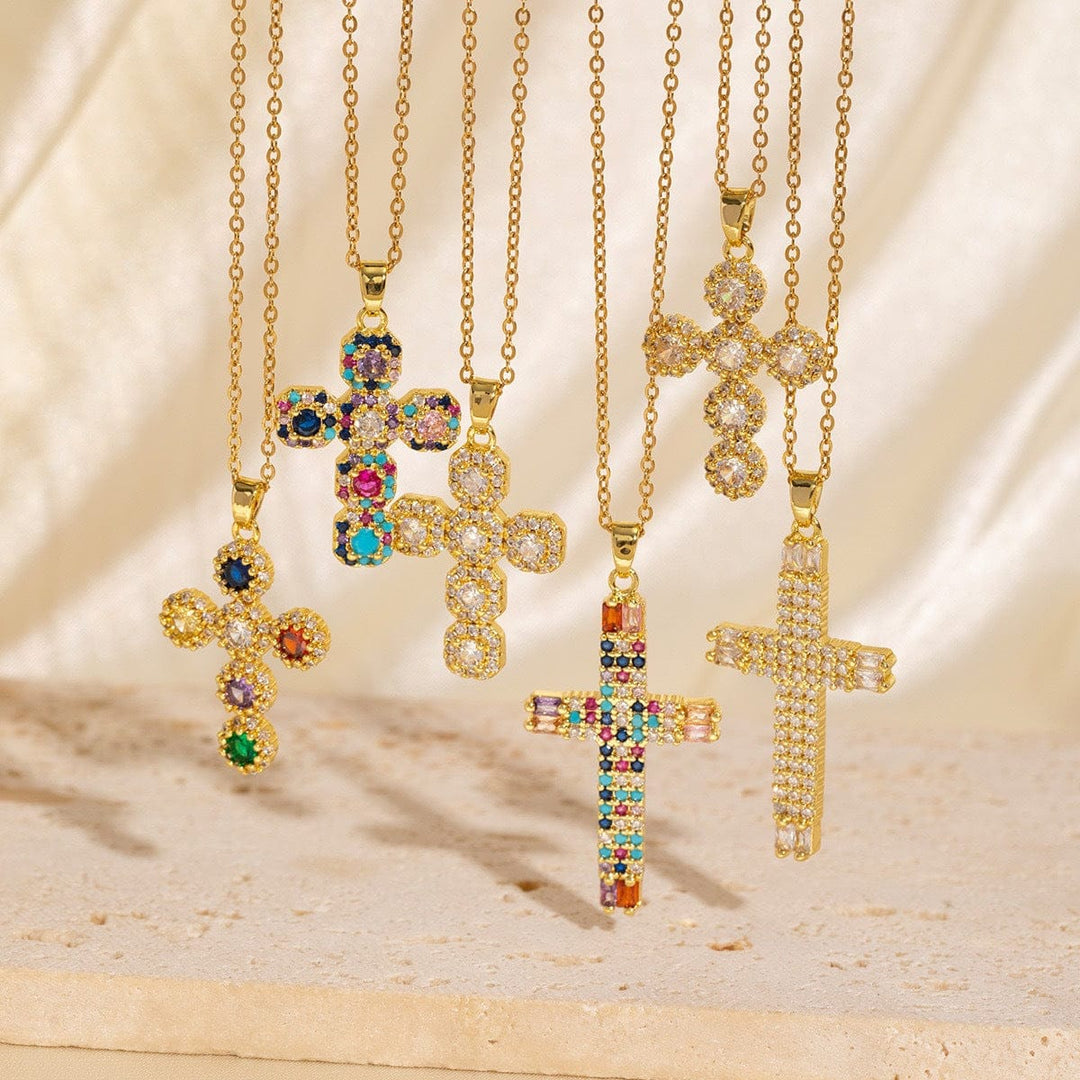 ZIRCON CROSSES DESIGNER NECKLACES