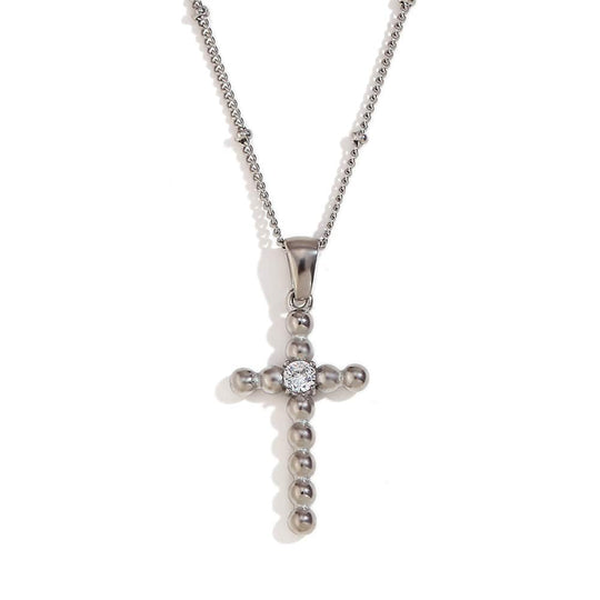 RETRO BUBBLES CROSS NECKLACE