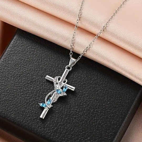 BUTTERFLY CROSS ELEGANT NECKLACE