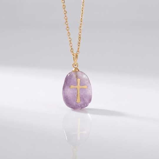 NATURAL STONE FAITH NECKLACE
