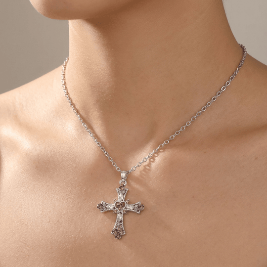 BLESSED GEMS CROSS NECKLACE