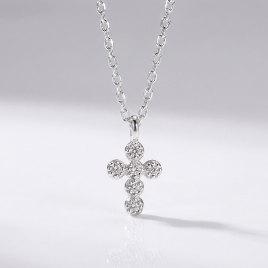 MINI DIAMONDS CROSS NECKLACE